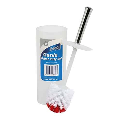 Edco Genie Toilet Tidy Set, brush and holder
