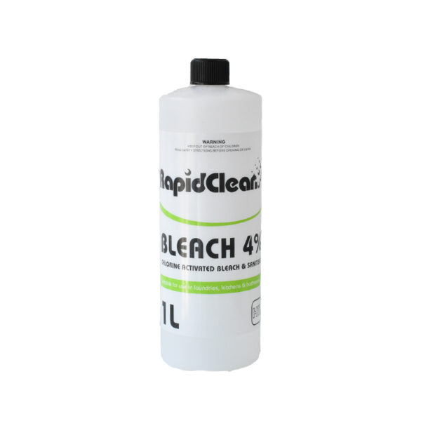 RapidClean Bleach 4% Labelled Bottle, 1L