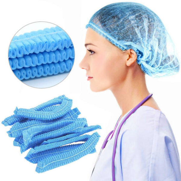 Apollo Crimped Beret Hair Net, Blue, carton of 1000