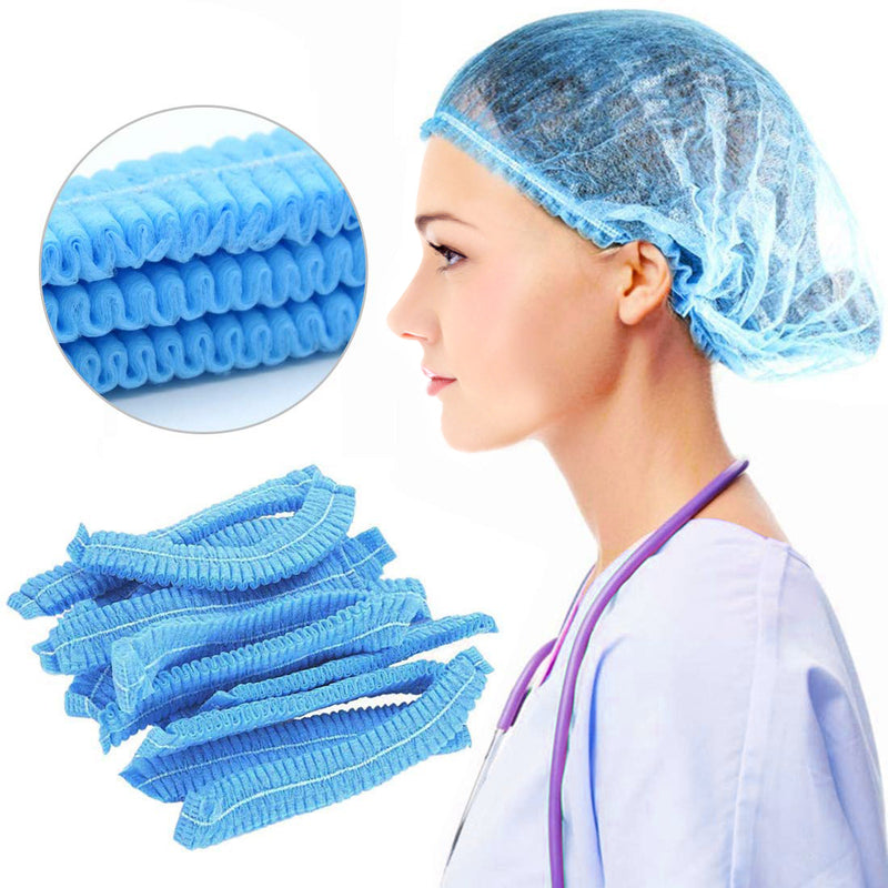 Apollo Crimped Beret Hair Net, Blue, carton of 1000