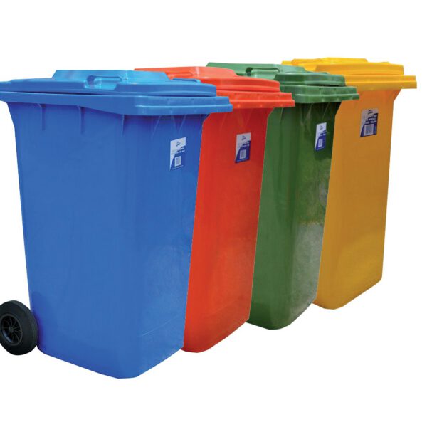Edco 240L heavy duty wheelie bin, green