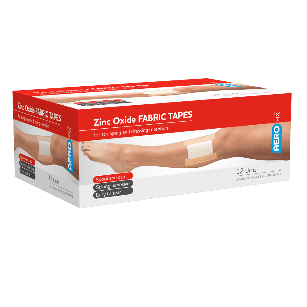 Aerofix zinc oxide fabric tape, 2.5cm x 5m