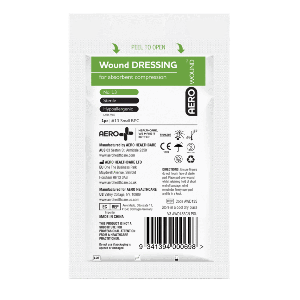 Aero Wound Dressing No 13, 8 x 10cm