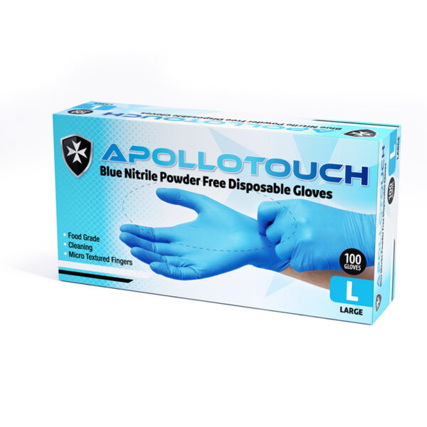 Apollo Nitrile Gloves Black, XXLarge