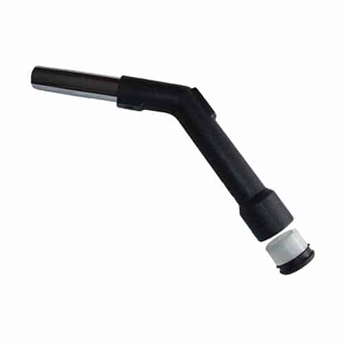 Bent end piece, curved chrome, 32mm