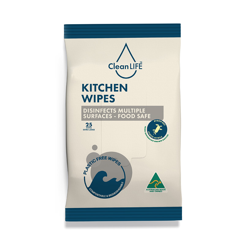 CleanLIFE Kitchen Wipes, 25 pack