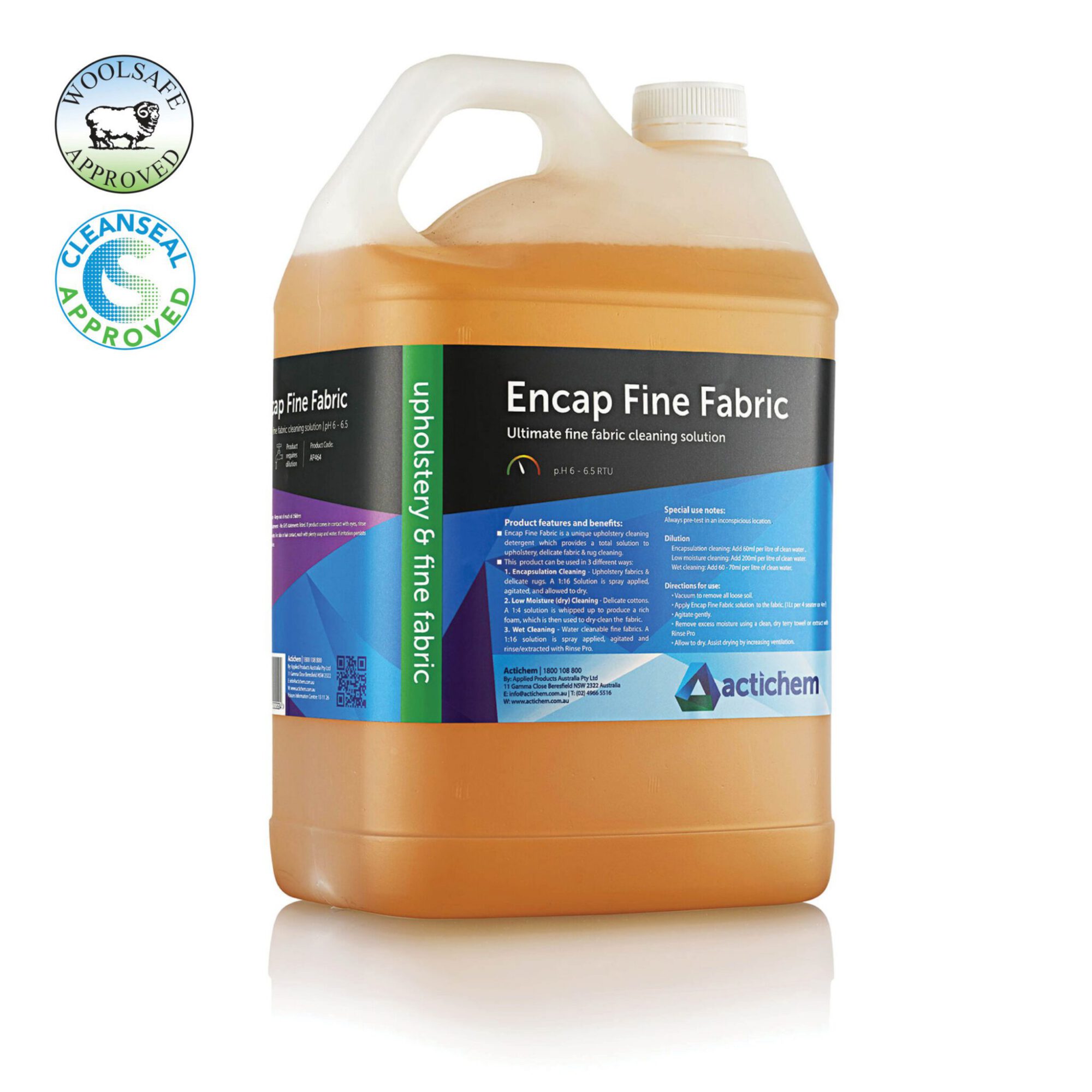 Actichem Encap Fine Fabric 5L encapsulation upholstery cleaner