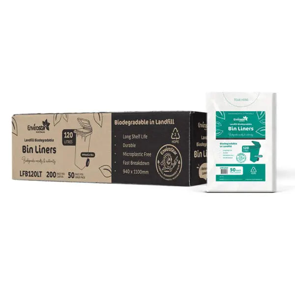 Envirostar 120L biodegradable bin liner, carton of 200