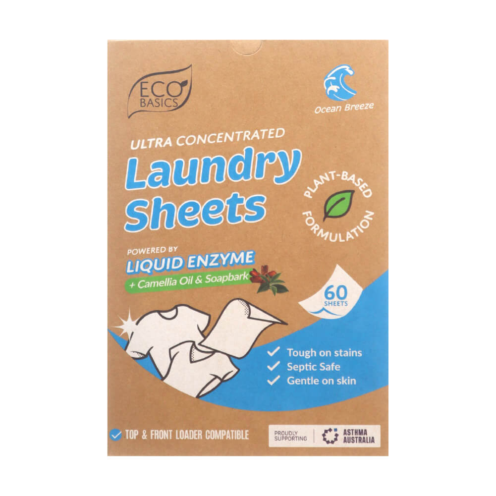 Eco Basics laundry sheets, Ocean Breeze, 60 pack