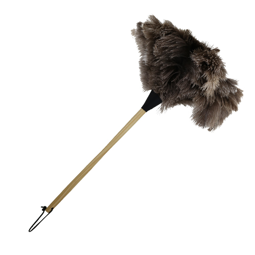Feather duster 60cm with 40 gram ostrich feather head