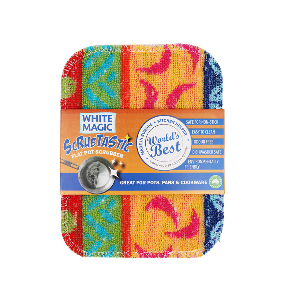 Scrubtastic flat pot scrubber