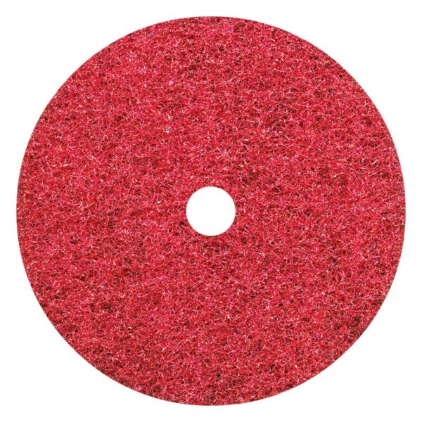 Glomesh red spray buff floor pad, 250mm