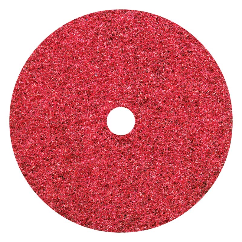 Glomesh red spray buff floor pad, 250mm