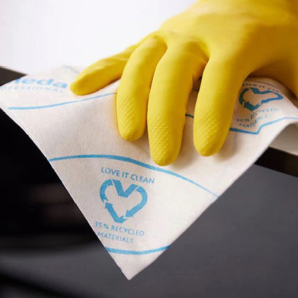 Vileda MicronSolo single-use cloth, blue, pack of 100