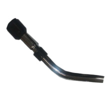 Bent end piece, curved chrome, 32mm