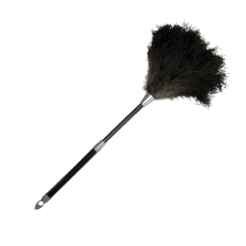 Extendable feather duster 80cm with 55 gram ostrich feather head