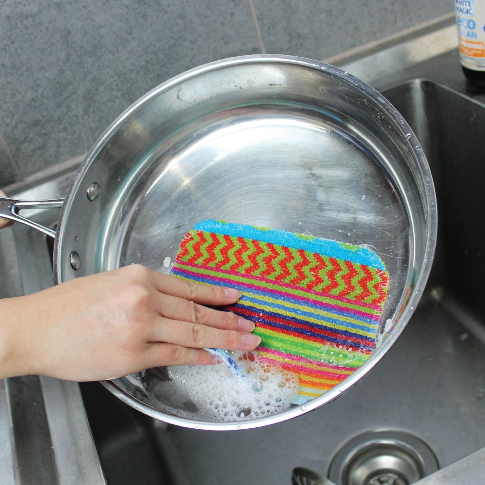 Scrubtastic flat pot scrubber
