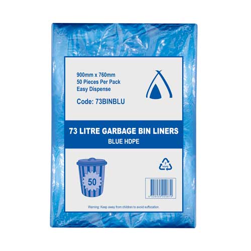 73L Blue Bin Liner Carton of 500