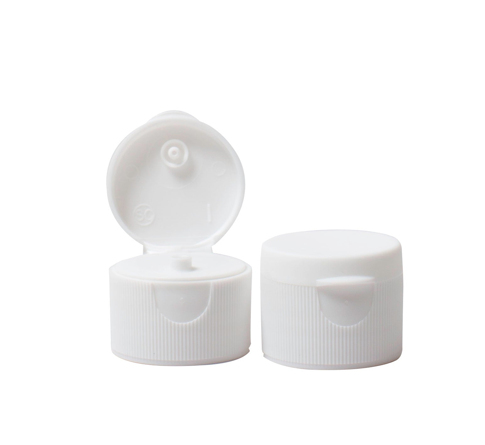 White Flip Top Wedge Cap 28mL