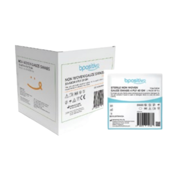 Bpositive Gauze Swab Non Sterile 5cm 8 Ply 100 Pack