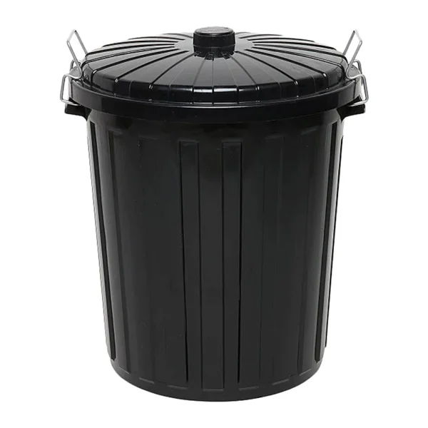 Edco Plastic Garbage Bin 55l Black