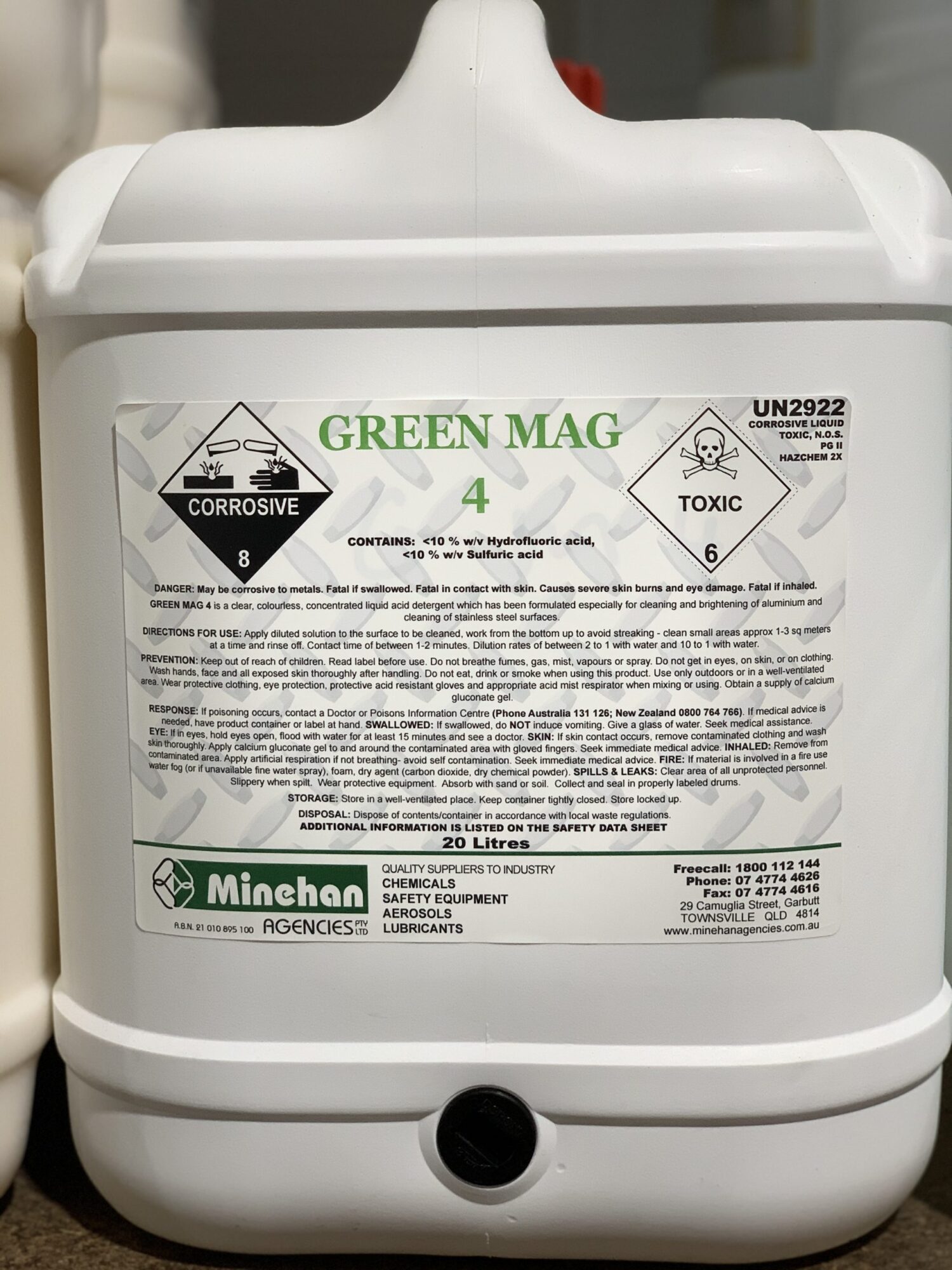 Minehan Green Mag 4 Wheel Cleaner 20L