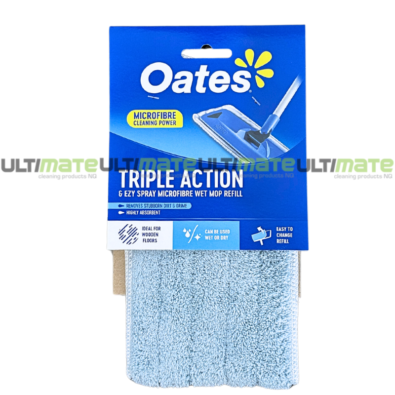 Oates Ultra Flat Mop Refill 400mm Blue Packet