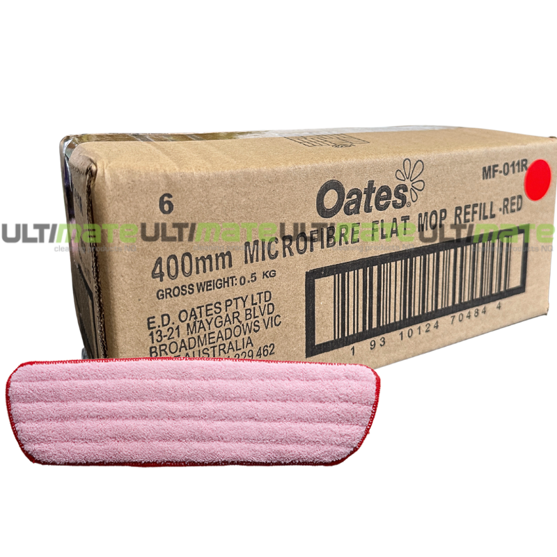 Oates Ultra Flat Mop Refill 400mm Red Carton