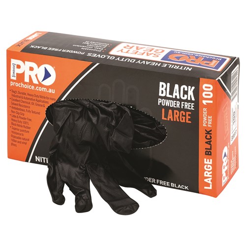 Pro Choice Heavy Duty Nitrile Gloves Medium 100 Pack