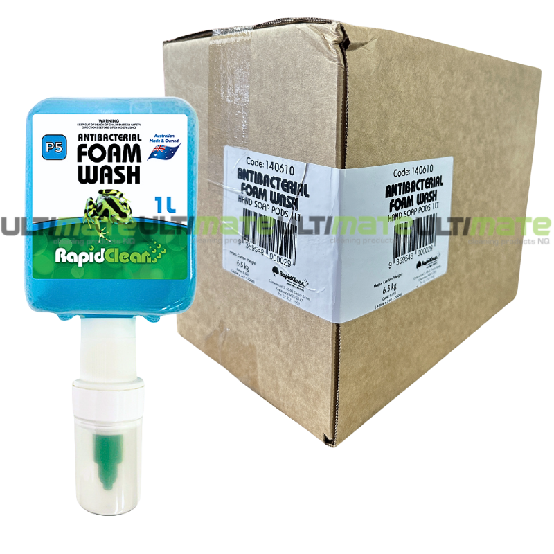 Rapidclean Antibacterial Foam Wash Pod Carton