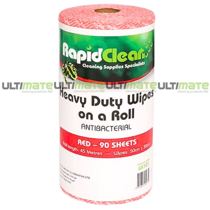 Rapidclean Wipes Red Each