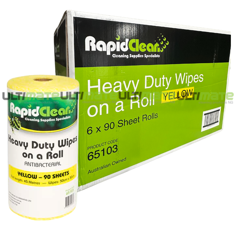 Rapidclean Wipes Yellow Carton