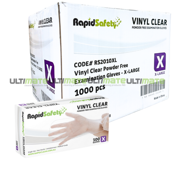 Vinyl Clear Xlarge Carton New