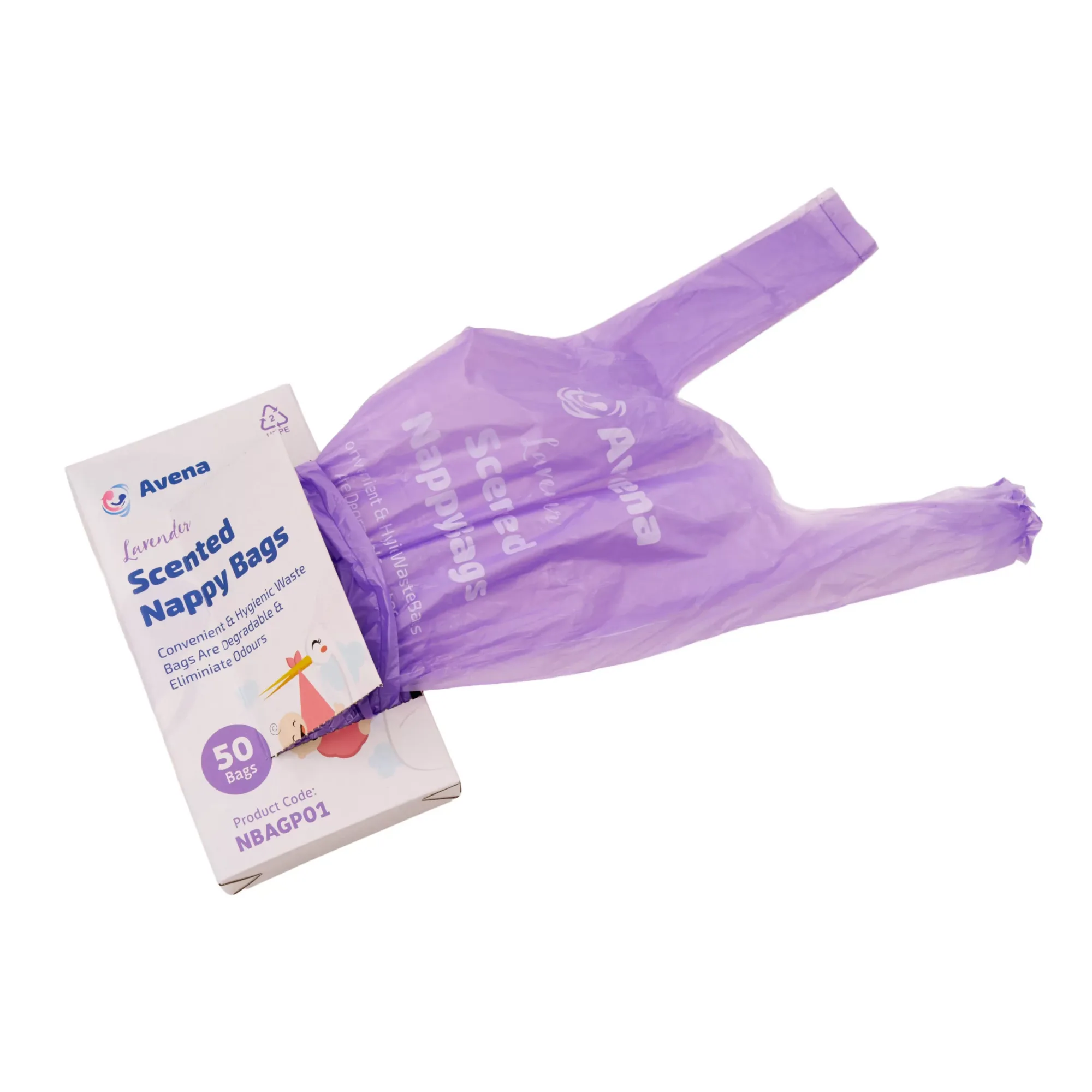 Apk020 Avena Purple Scented Nappy Bags Pack Of 50 V1 5